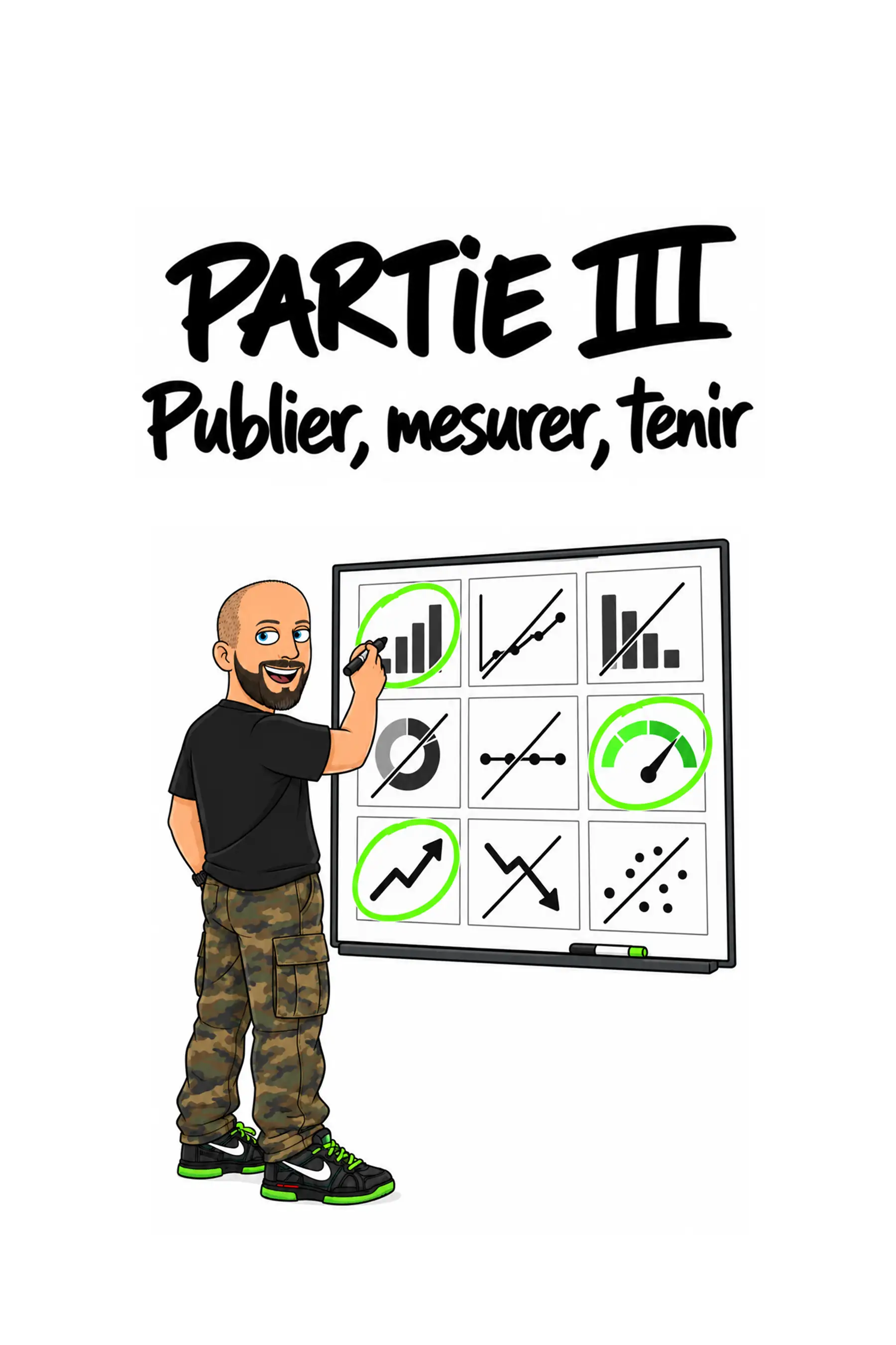 Illustration de la partie III : Publier, mesurer, tenir